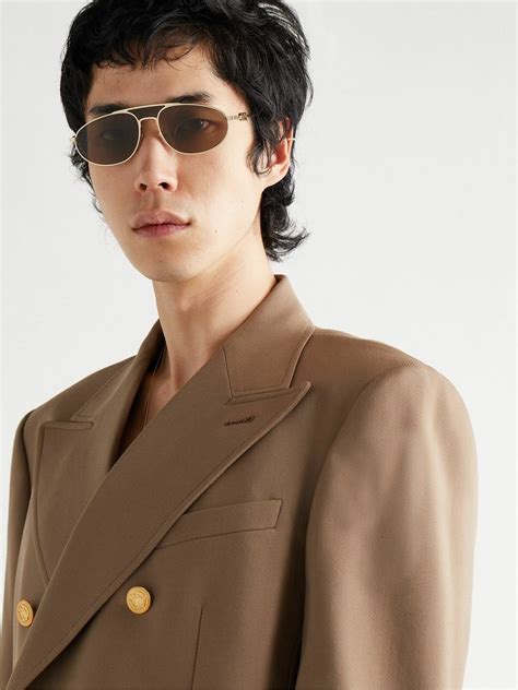 fendi aviator-style gold-tone sunglasses|Fendi round 52mm sunglasses.